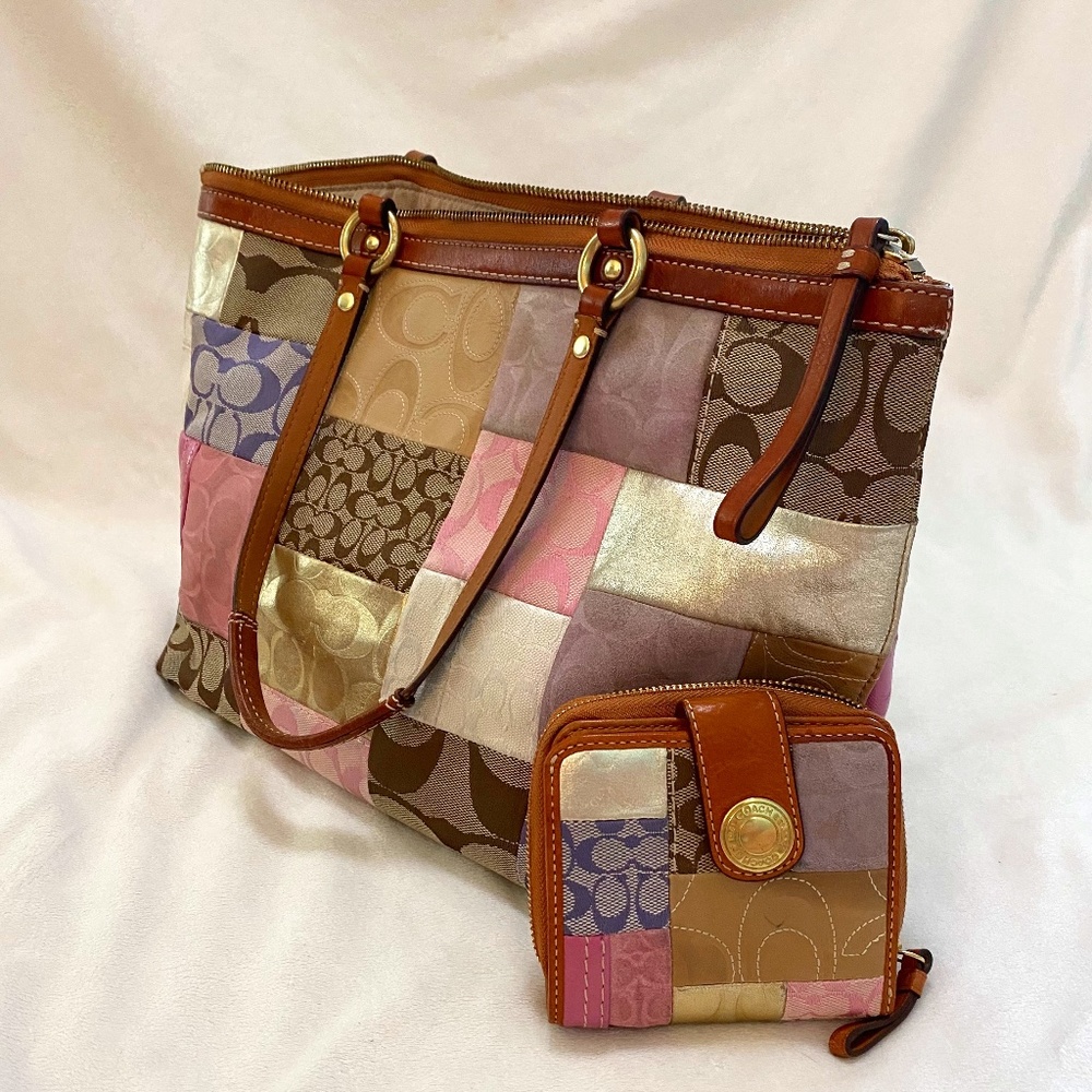 Coach Patchwork Handbag + Wallet